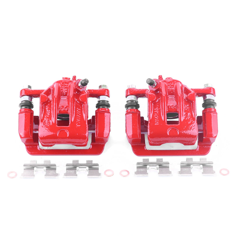 Power Stop 05-09 Hyundai Tucson Rear Red Calipers w/Brackets - Pair PowerStop