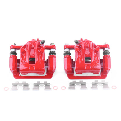 Power Stop 05-09 Hyundai Tucson Rear Red Calipers w/Brackets - Pair PowerStop