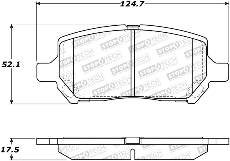 StopTech Premium Ceramic Brake Pads - 308.09560