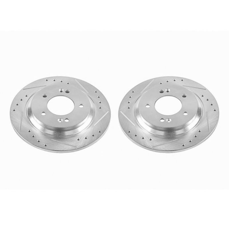 Power Stop 2017 Hyundai Azera Rear Evolution Drilled & Slotted Rotors - Pair PowerStop