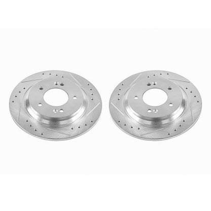 Power Stop 2017 Hyundai Azera Rear Evolution Drilled & Slotted Rotors - Pair PowerStop