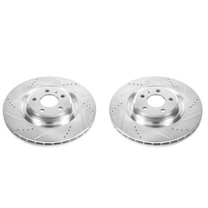 Power Stop 10-11 Audi S4 Front Evolution Drilled & Slotted Rotors - Pair PowerStop