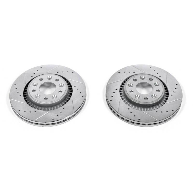 Power Stop 05-07 Ford Five Hundred Front Evolution Drilled & Slotted Rotors - Pair PowerStop