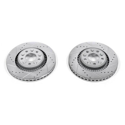 Power Stop 05-07 Ford Five Hundred Front Evolution Drilled & Slotted Rotors - Pair PowerStop