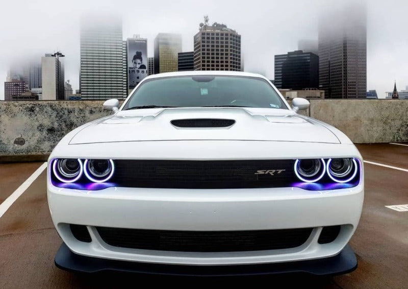 Oracle 15-21 Dodge Challenger Dynamic Surface Mount Headlight Halo Kit - ColorSHIFT - Dynamic ORACLE Lighting