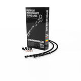 Goodridge 90-92 Honda VFR400 NC30 Black Rear SS Brake Lines w/Black Fittings