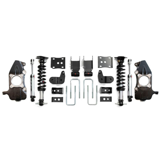QA1 21-25 Ford F150 4WD Dual Adjustable Lowering Kit w/ Spindles - 3.5-5.5in