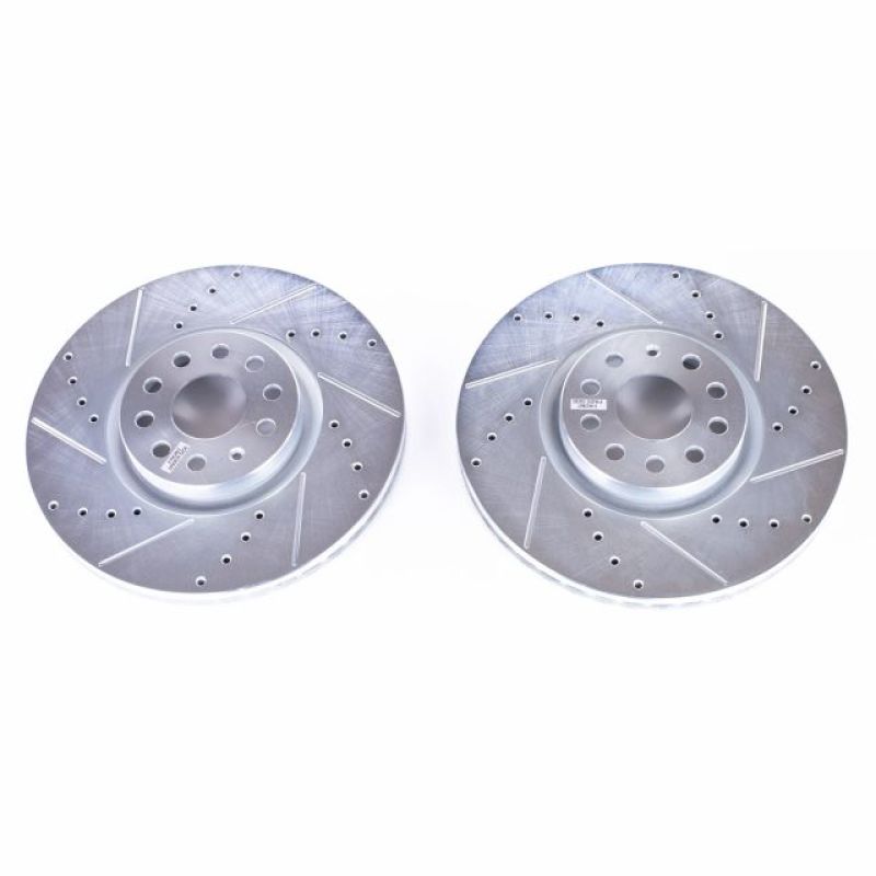 Power Stop 2018 Volkswagen Atlas Front Evolution Drilled & Slotted Rotors - Pair PowerStop