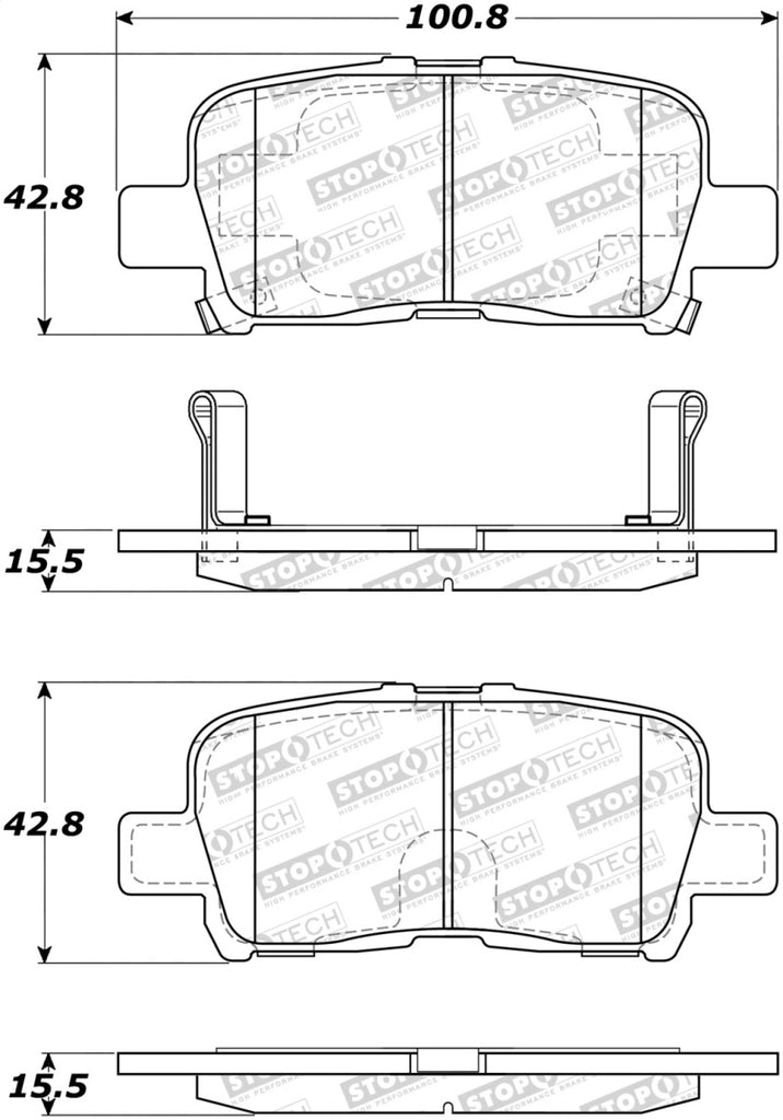 StopTech Premium Ceramic Brake Pads - 308.08650