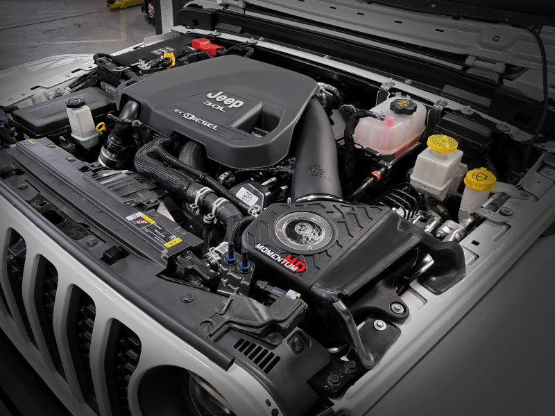 aFe 20-21 Jeep Wrangler (JL) V6-3.0L (td) Momentum HD Cold Air Intake System w/ Pro Dry S Media aFe