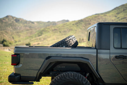 DV8 Offroad 2020+ Jeep Gladiator JT Adjustable In-Bed Tire Carrier