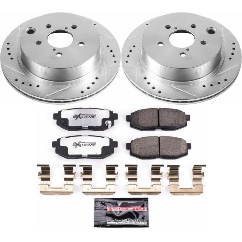 Power Stop 14-18 Subaru Forester Rear Z26 Street Warrior Brake Kit PowerStop