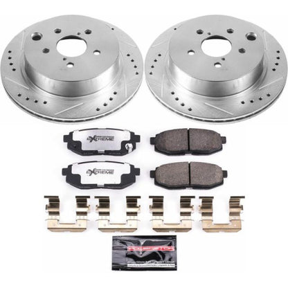 Power Stop 14-18 Subaru Forester Rear Z26 Street Warrior Brake Kit PowerStop