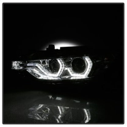 Spyder 12-14 BMW F30 3 Series 4DR Projector Headlights - LED DRL - Chrome (PRO-YD-BMWF3012-DRL-C) SPYDER