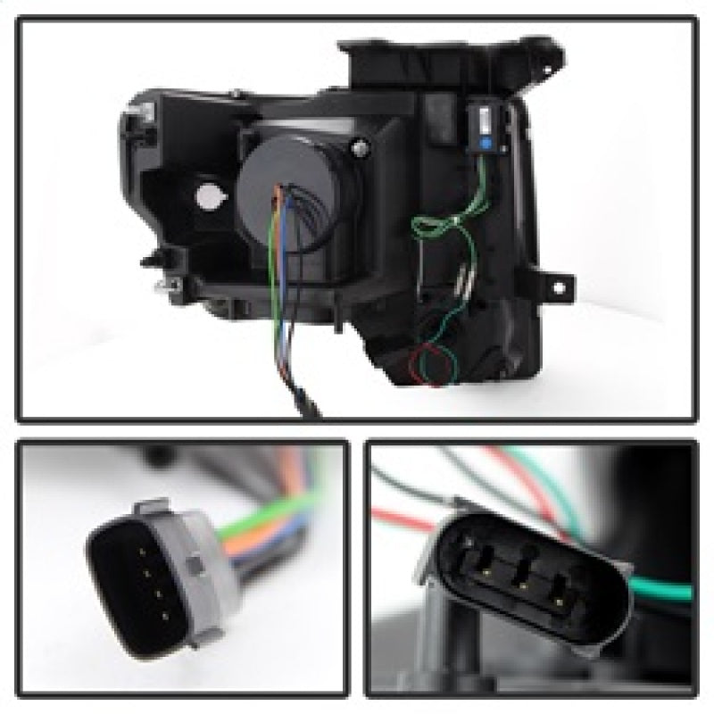 Spyder Ford F150 13-14 Projector Fctry Xenon Model- Light Bar DRL Blk PRO-YD-FF15013-LBDRL-HID-BK SPYDER