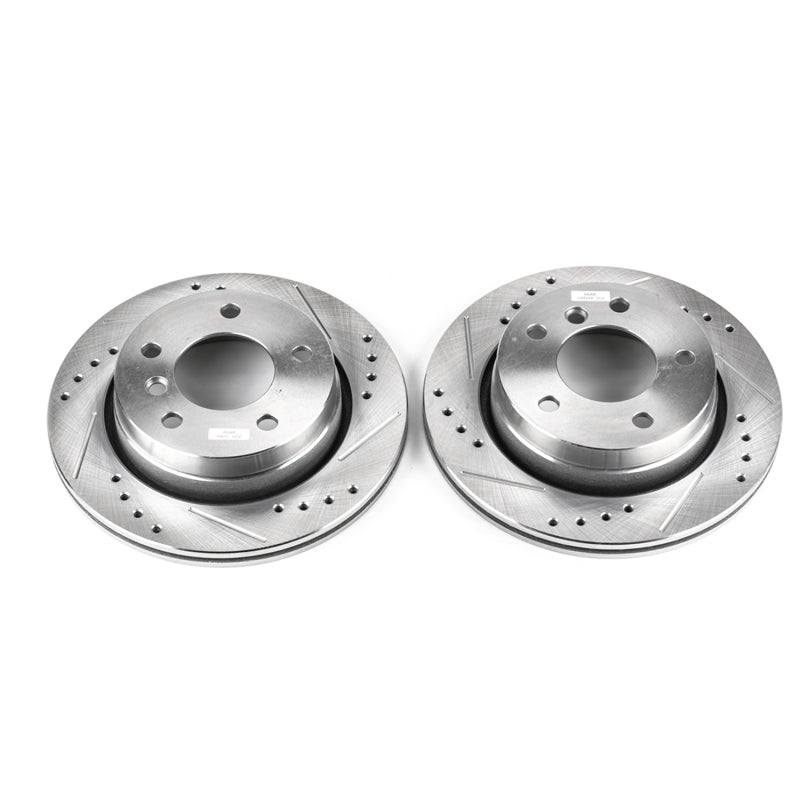 Power Stop 2000 BMW 323Ci Rear Evolution Drilled & Slotted Rotors - Pair PowerStop