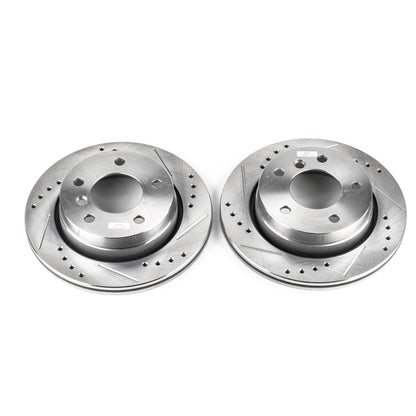 Power Stop 2000 BMW 323Ci Rear Evolution Drilled & Slotted Rotors - Pair PowerStop