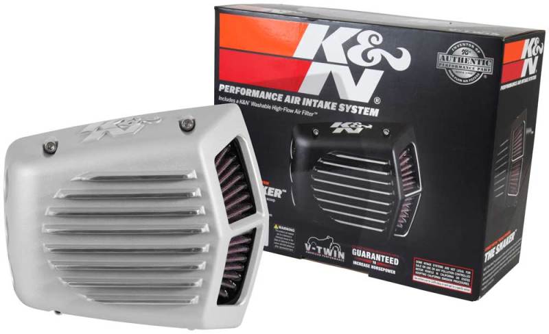 K&N Street Metal Intake System 08-16 Harley Davidson Shaker Silver H/D Touring Models