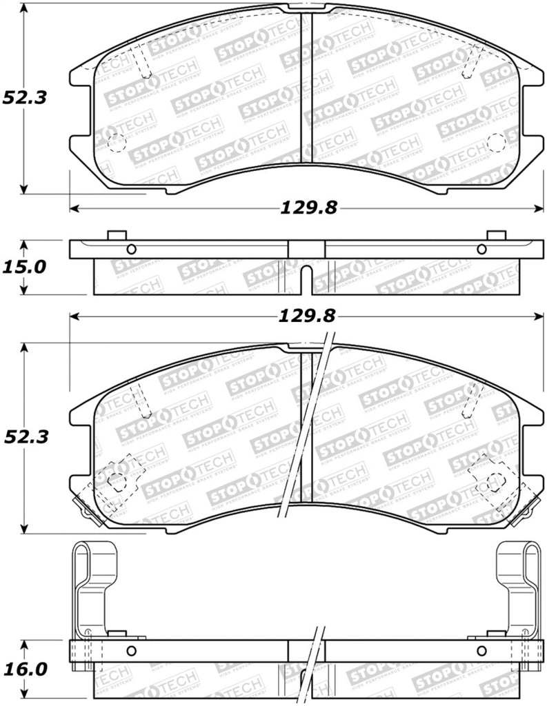 StopTech Premium Ceramic Brake Pads - 308.03990