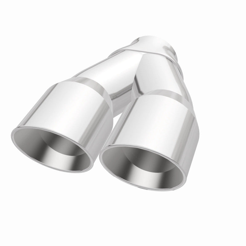 MagnaFlow Double Wall 3in Dual Round Polished Tip 2.25in Inlet Magnaflow