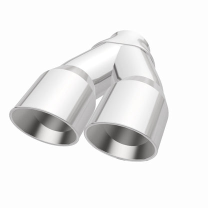 MagnaFlow Double Wall 3in Dual Round Polished Tip 2.25in Inlet Magnaflow