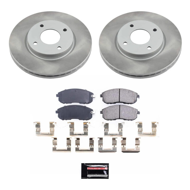 Power Stop 07-12 Nissan Versa Front Semi-Coated Rotor Kit PowerStop
