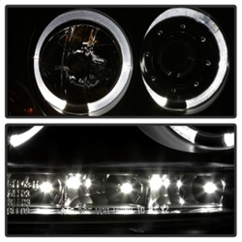 Spyder Volkswagen GTI 06-09/Jetta 06-09 Halogen Model Only - LED Halo DRL Black PRO-YD-VG06-HL-BK SPYDER