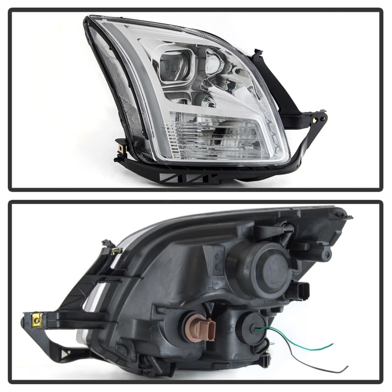 xTune 06-09 Ford Fusion Light Bar DRL Projector Headlights - Chrome (PRO-JH-FFU06-LB-C) SPYDER