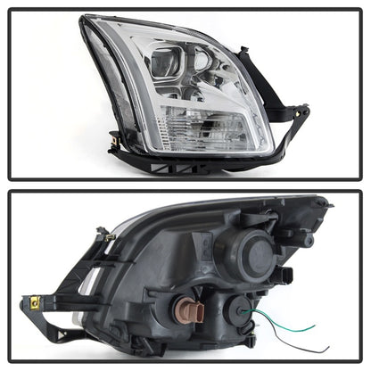 xTune 06-09 Ford Fusion Light Bar DRL Projector Headlights - Chrome (PRO-JH-FFU06-LB-C) SPYDER