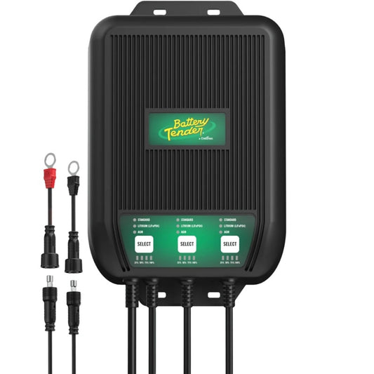 Battery Tender 30 AMP 12V Wave Charge Pro 3 Bank Battery Charger Marine 022-1008-DL-WH