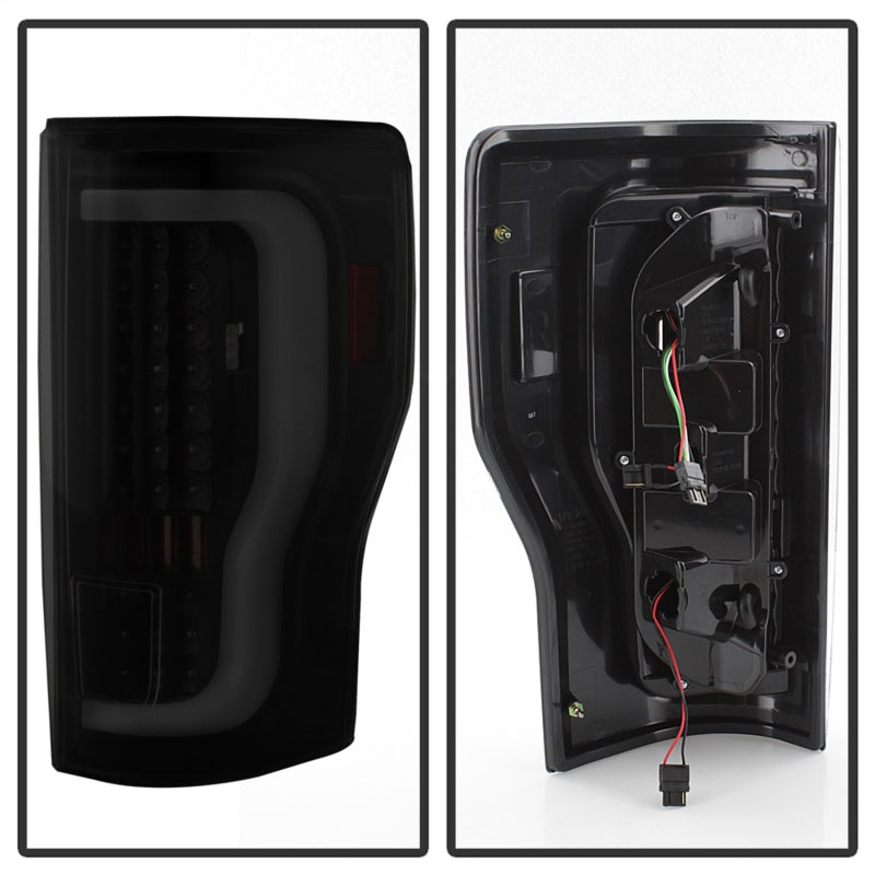 xTune 17-18 Ford F-250 Super Duty (Excl LED Models) LED Tail Lights-Blk Smk (ALT-ON-FS17-LBLED-BSM) SPYDER