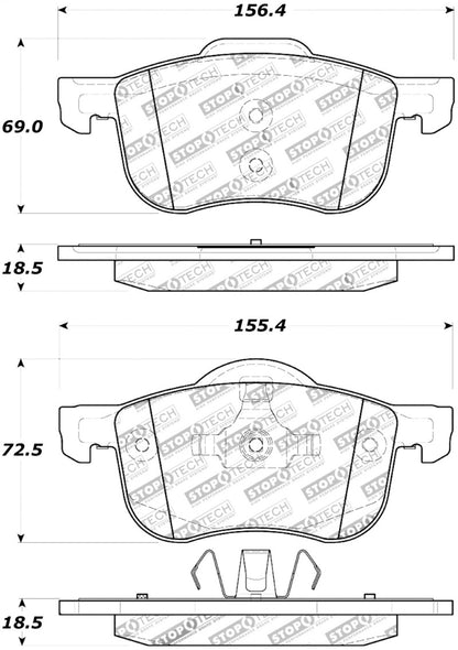 StopTech Premium Ceramic Front Brake Pads - 308.07940 Stoptech