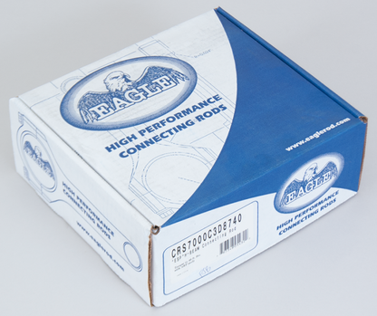 Eagle Ford 8Ba Flathead 2.000in Rod Journal ARP 8740 Bolts Forged 4340 Steel H-Beam Rods - Set of 8