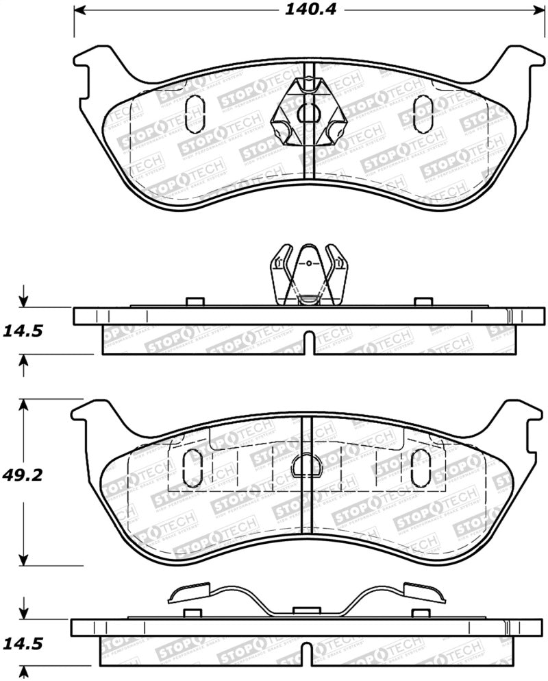 StopTech Premium Ceramic Brake Pads - 308.08810