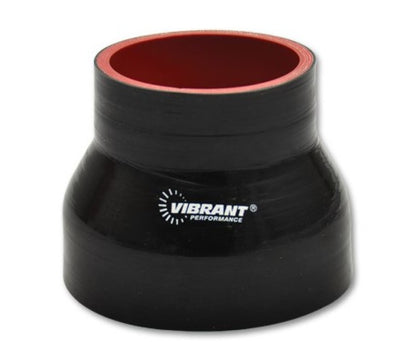 Vibrant 4 Ply Reducer Couper 4.0in ID x 3.50in ID x 4.50in Long - Black Vibrant