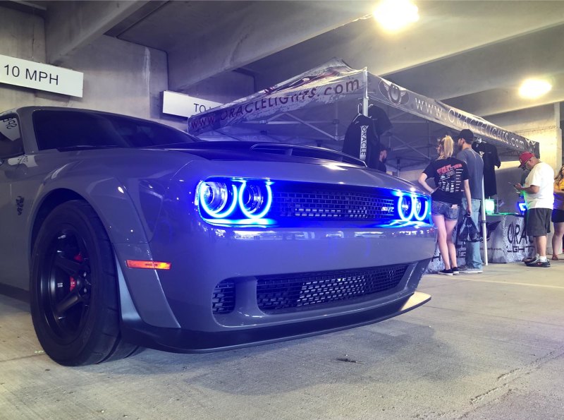 Oracle 15-21 Dodge Challenger Dynamic Surface Mount Headlight Halo Kit - ColorSHIFT - Dynamic ORACLE Lighting