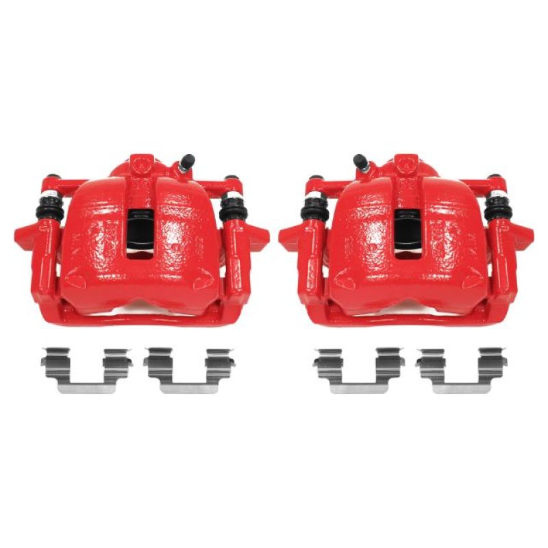 Power Stop 07-16 Mini Cooper Front Red Calipers w/Brackets - Pair PowerStop