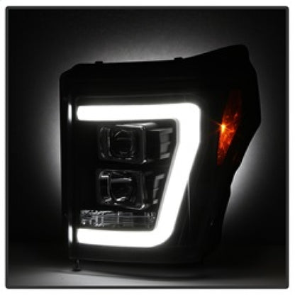 Spyder Ford F-250/F-350/F450 Super Duty 11-16 V2 Projector Headlights - Black (PRO-YD-FS11V2-LB-BK) SPYDER