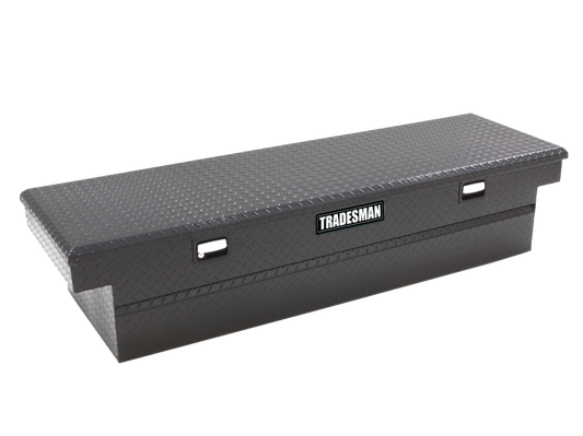Tradesman Aluminum Single Lid Cross Bed Truck Tool Box (63in.) - Black Tradesman