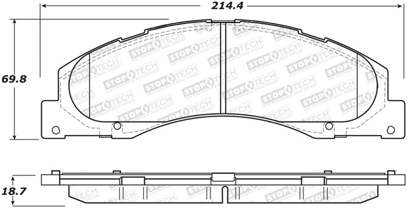 StopTech Premium Ceramic Front Brake Pads - 308.13280 Stoptech