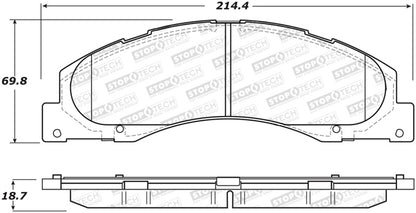 StopTech Premium Ceramic Front Brake Pads - 308.13280 Stoptech