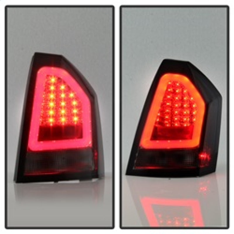 Spyder Chrysler 300 05-07 V2 Light Bar LED Tail Lights - Red Clear ALT-YD-CHR305V2-LED-RC SPYDER