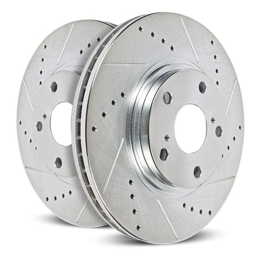 Power Stop 22-24 Hyundai Sonata Front/Rear Drilled & Slotted Rotor (Pair)