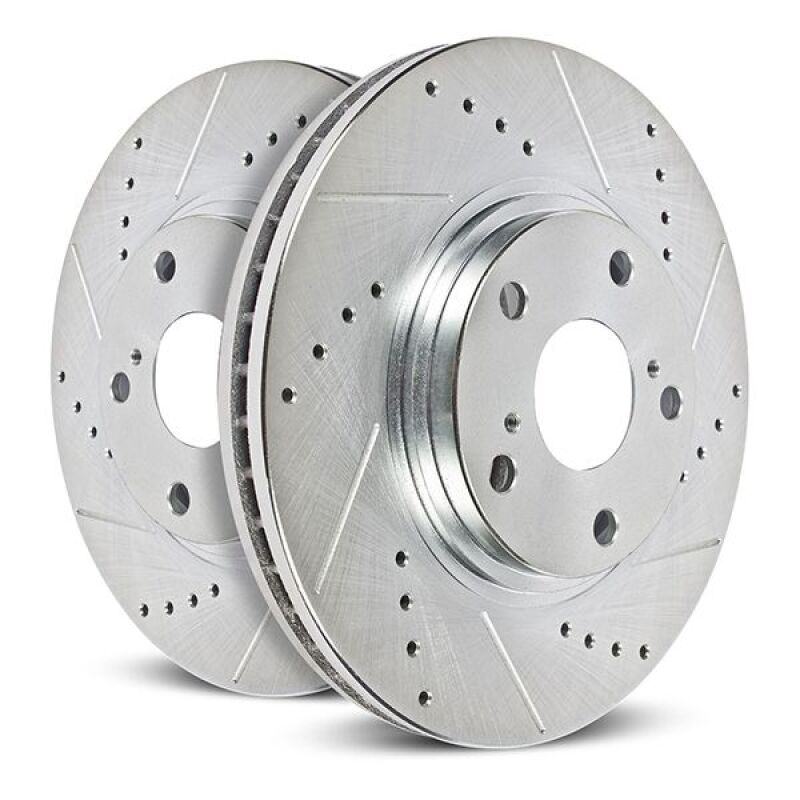 Power Stop 22-23 Hyundai Santa Fe Rear Drilled & Slotted Rotor (Pair)