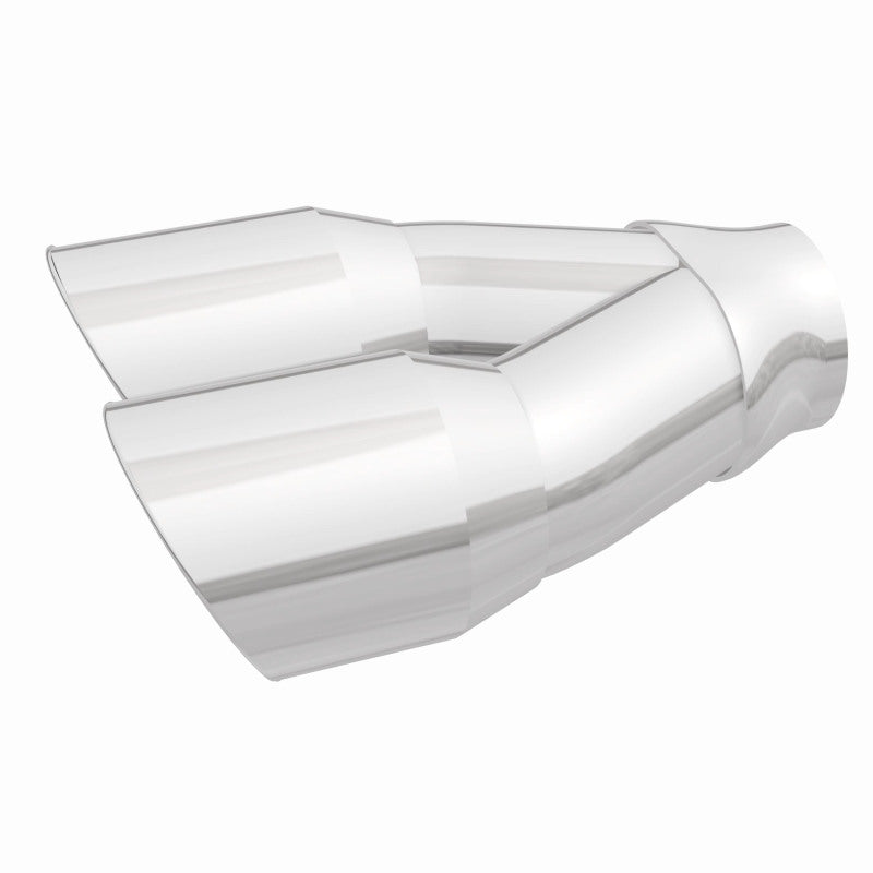 MagnaFlow Double Wall 3in Dual Round Polished Tip 2.25in Inlet Magnaflow