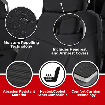 Covercraft 21-25 F150 XL Regular Cab Endura PrecisionFit Custom Front Row Seat Covers - Char/Silv