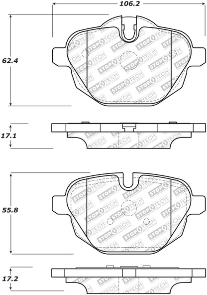 StopTech Street Disc Rear Brake Pads - 305.14730 Stoptech