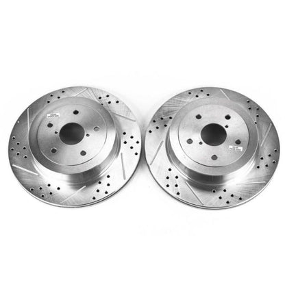 Power Stop 05-07 Subaru Impreza Rear Evolution Drilled & Slotted Rotors - Pair PowerStop