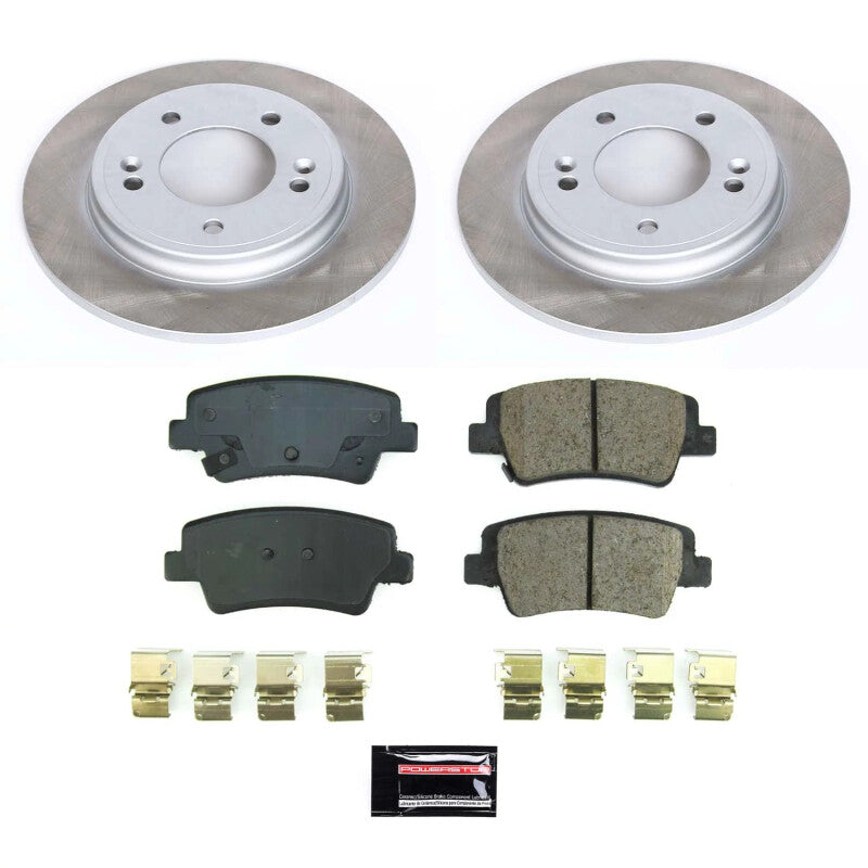 Power Stop 21-23 Hyundai Elantra Rear Semi-Coated Rotor Kit PowerStop