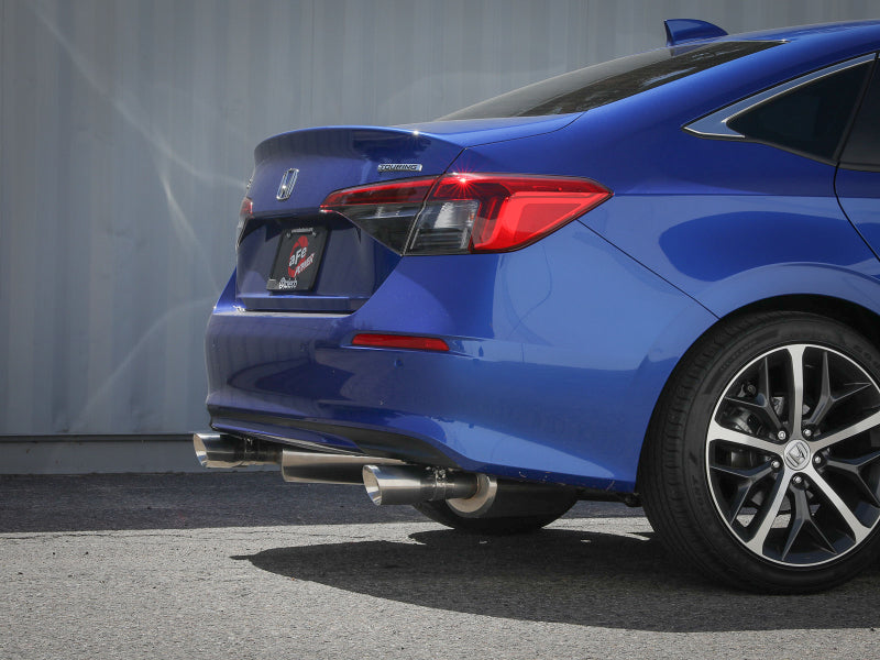 aFe POWER Takeda 2022 Honda Civic Stainless Steel Cat-Back Exhaust System w/ Polished Tip aFe